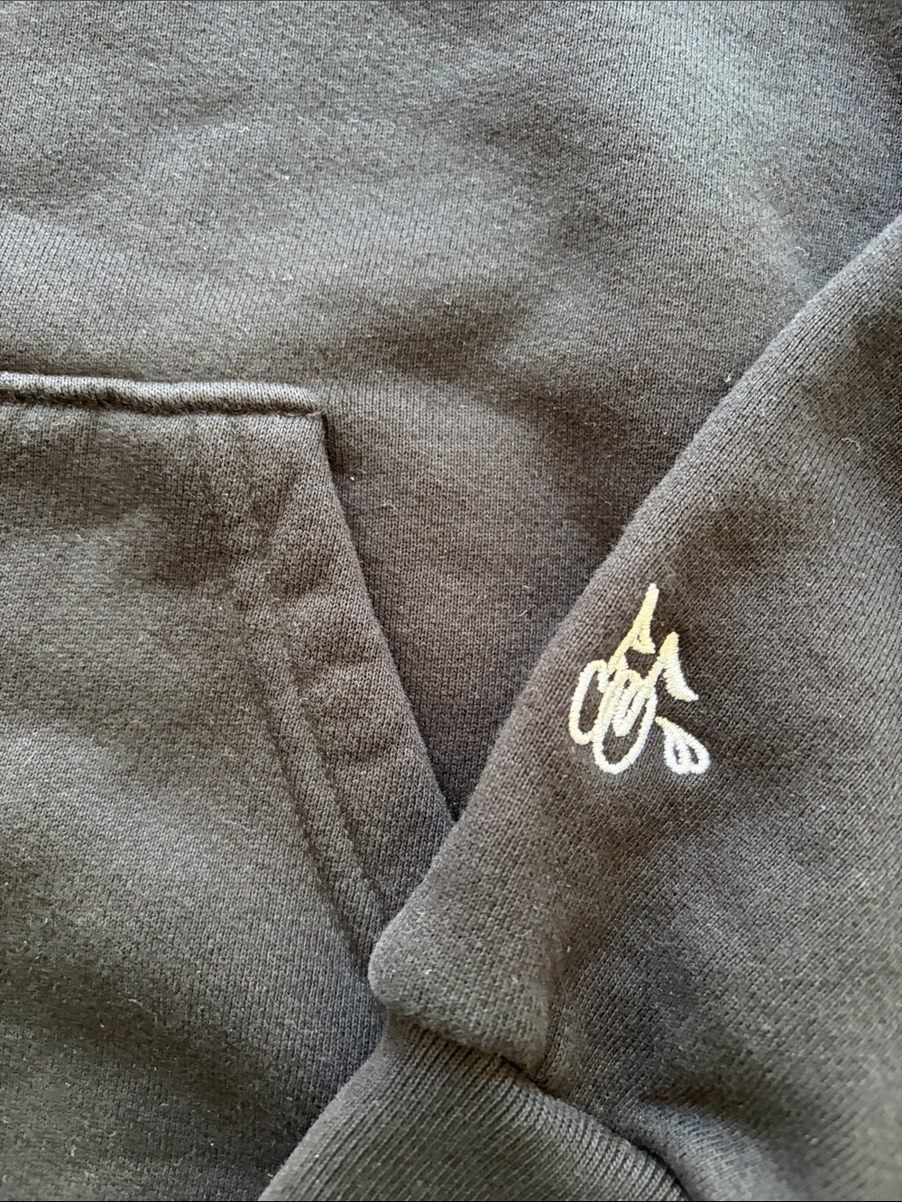 Cherry LA Black Hooded Sweatshirt with Cherry logo - Picture 3 of 5